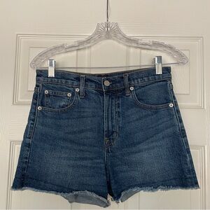 GAP Blue Jean Shorts with Distressed Hem
